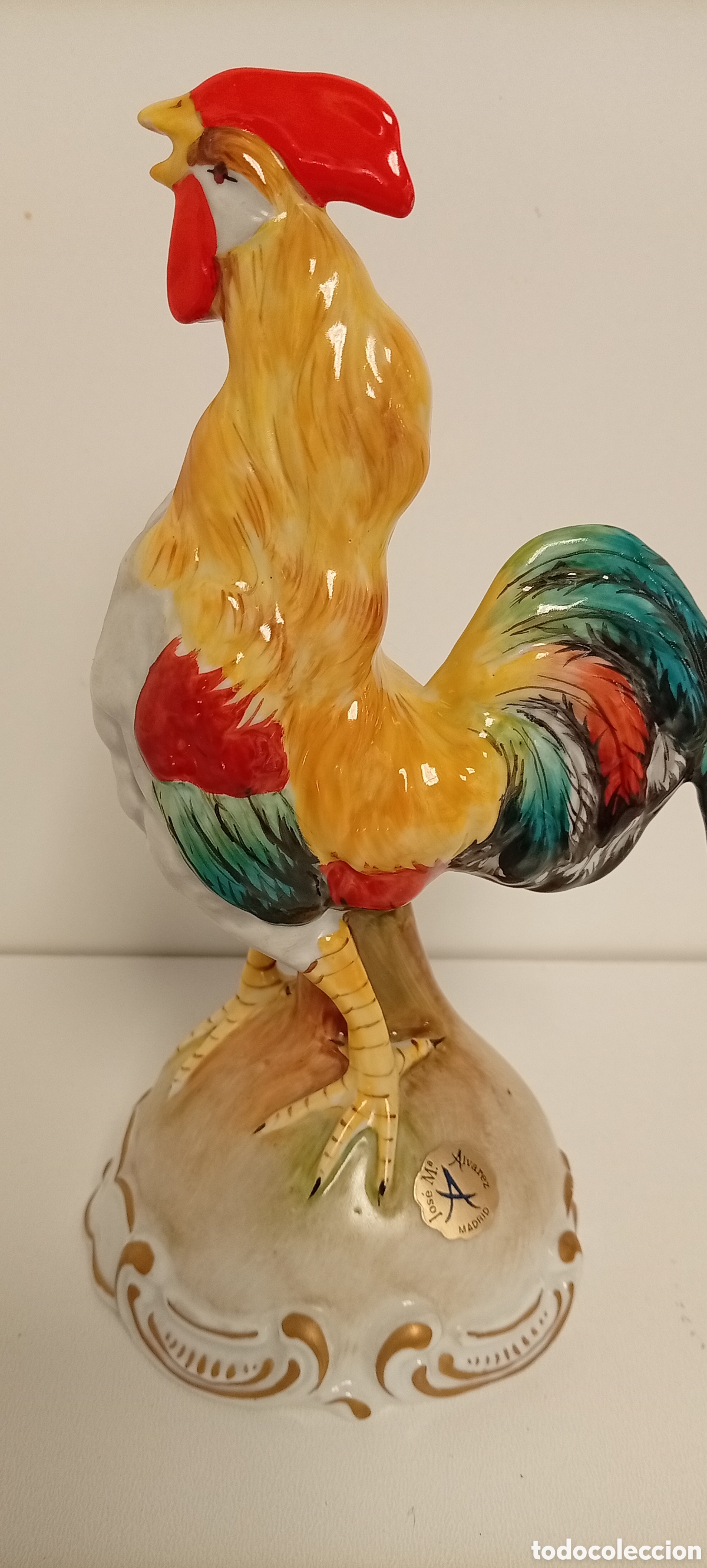 Antiguidades: FIGURA DE GALLO DE CERAMICA O PORCELANA ITALIANA