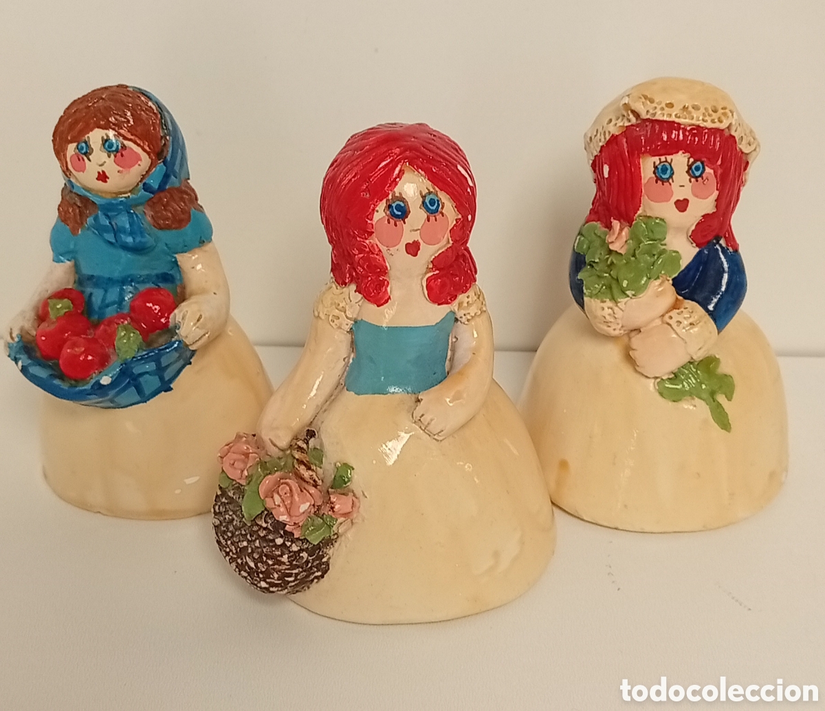 Antig&uuml;edades: FIGURAS DECORATIVAS ARTESANAL DE CERAMICA ESMALTAD
