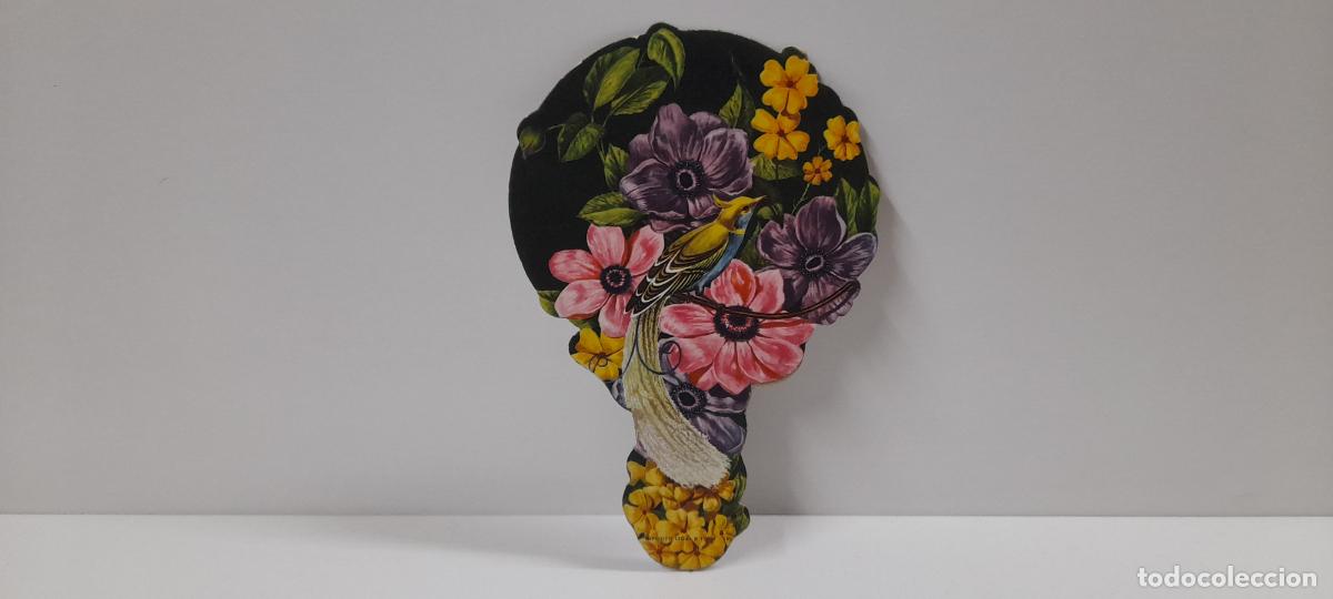 Antig&uuml;edades: ANTIGUO PAY PAY - FLORES Y PAJARO . PROPAGANDA PINTURA SUPERPLASTICA LA PAJARITA . A&Ntilde;O 1959