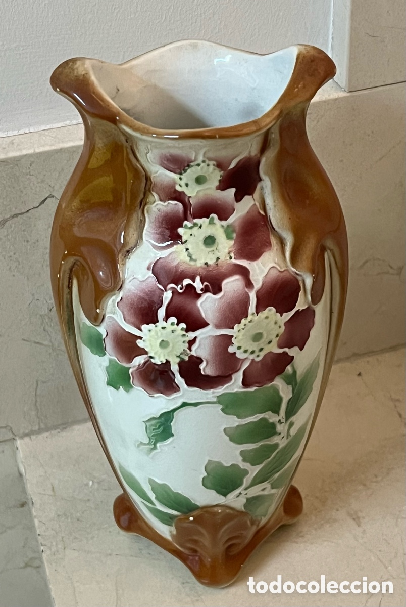 Antig&uuml;edades: Jarr&oacute;n Art Nouveau. Porcelana ST CLEMENT. Made in France. A&ntilde;os 20.