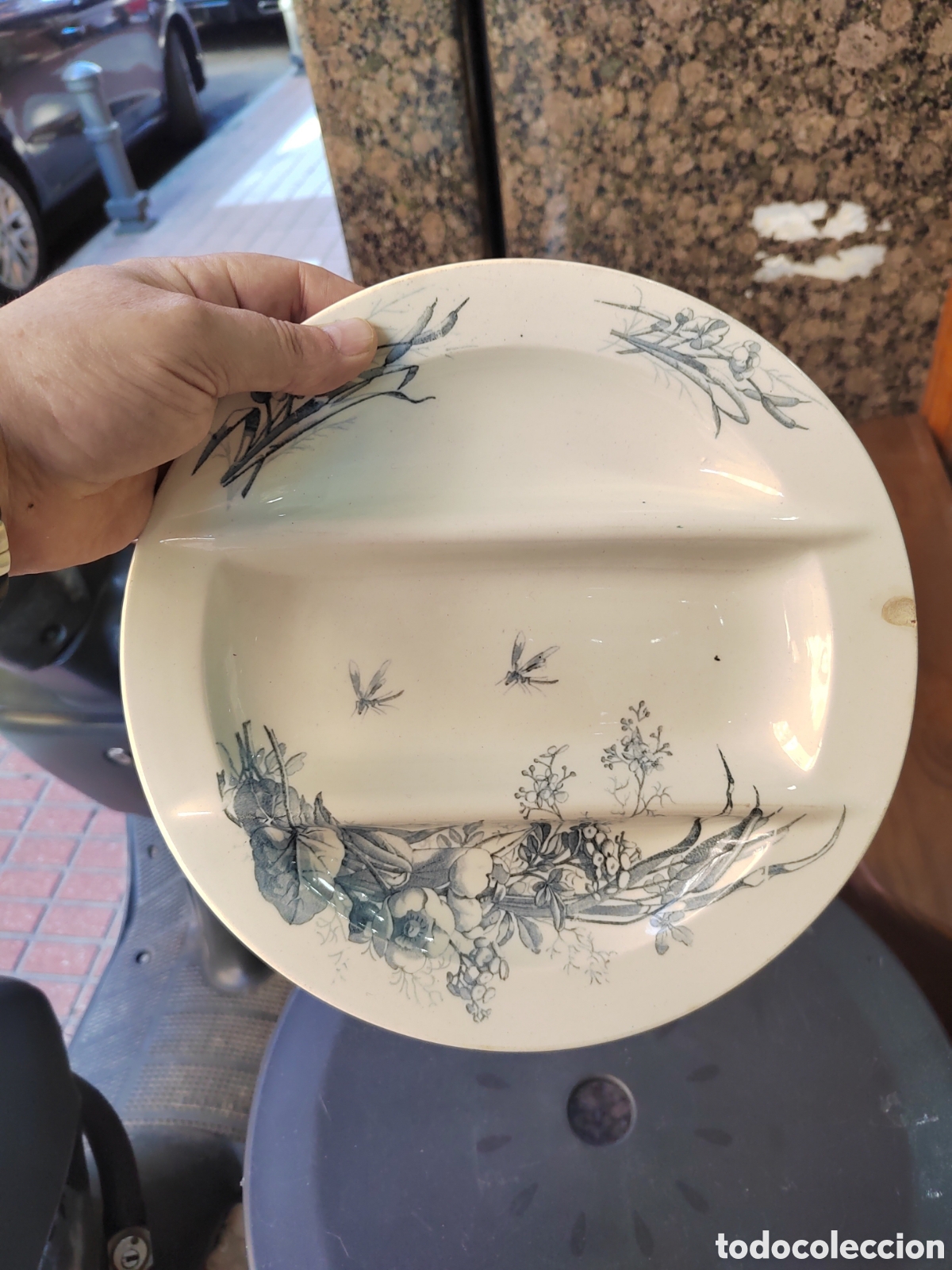 Antig&uuml;edades: Raro plato frances antiguo - Foto 2