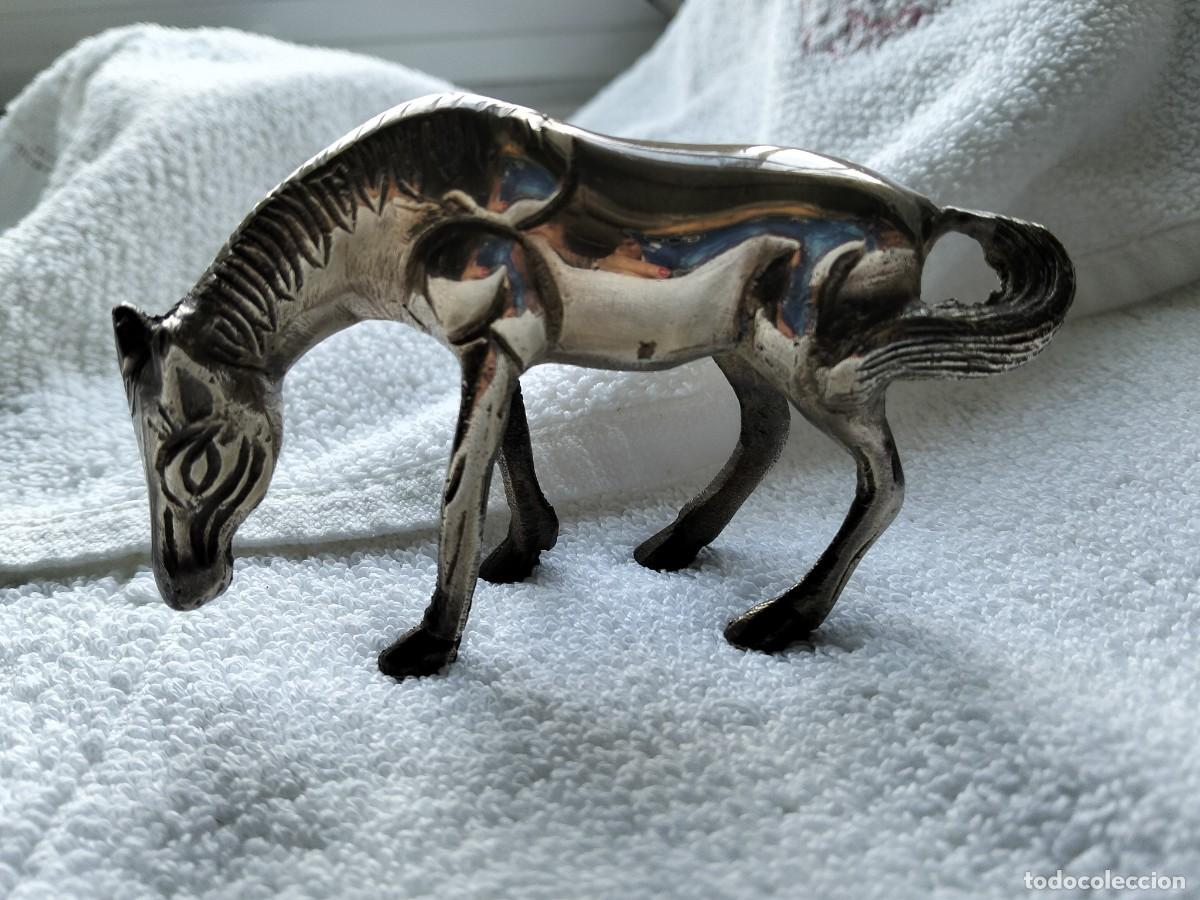 Antig&uuml;edades: CABALLO ANTIGUO DE LATON - Foto 1