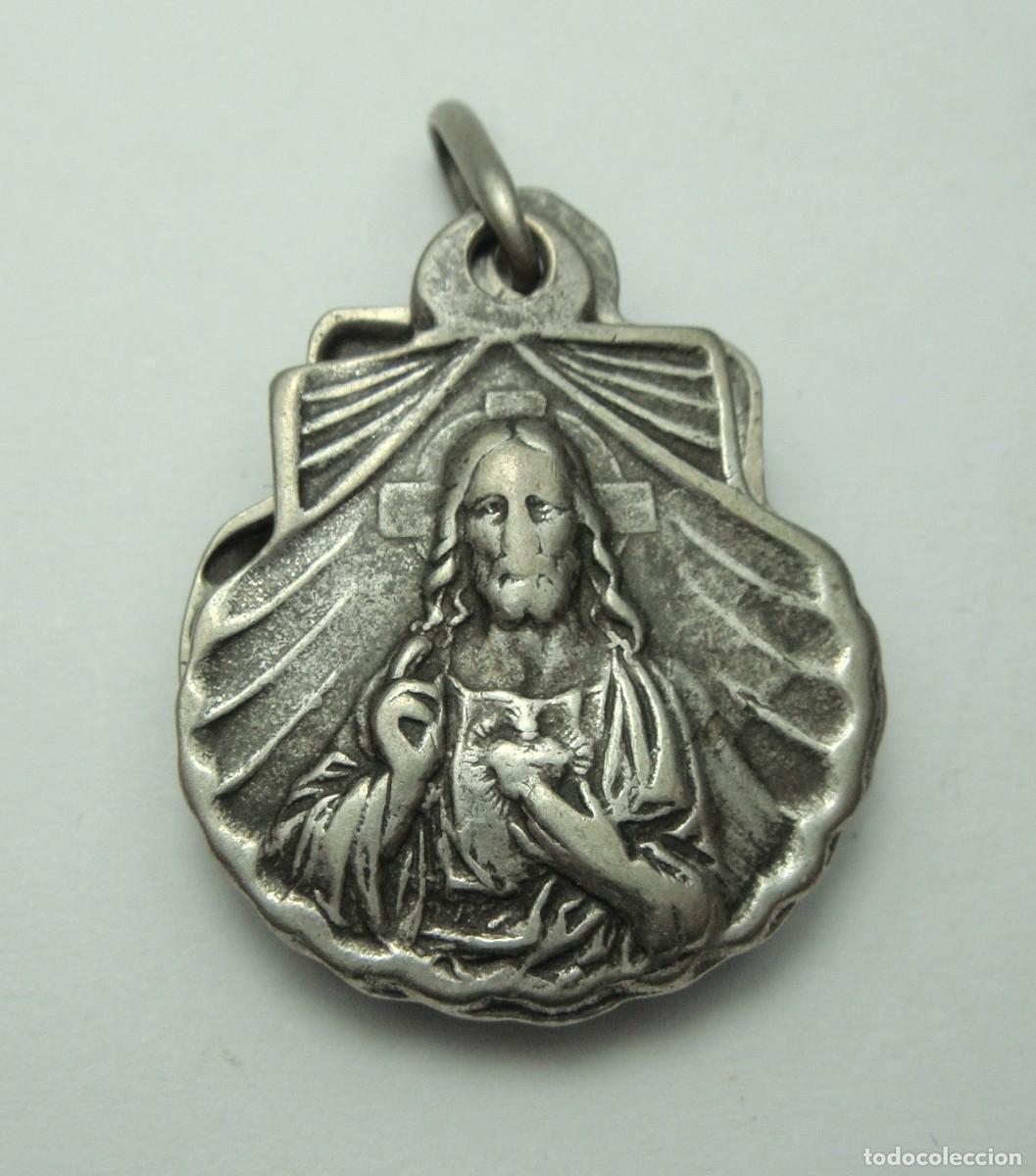 Antiquit&auml;ten: Medalla Devocional Jacobea en Plata &middot; Santiago &middot; Concha de Peregrino