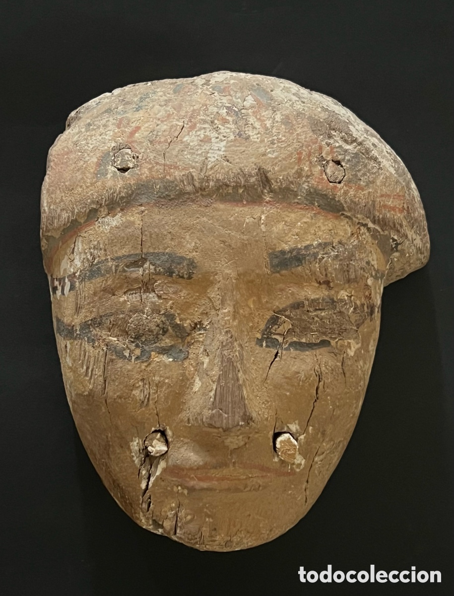 Antig&uuml;edades: M&aacute;scara mortuoria de madera - Foto 2