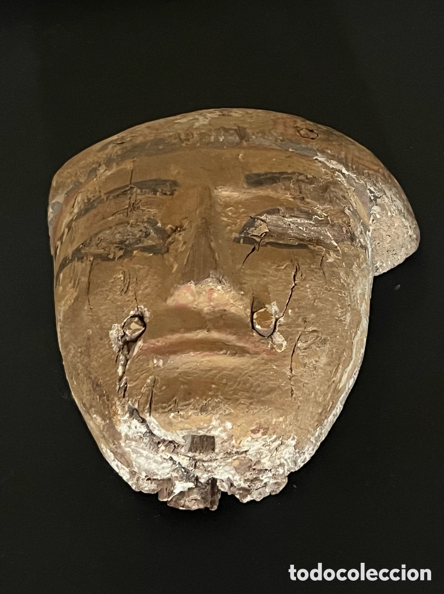 Antig&uuml;edades: M&aacute;scara mortuoria de madera - Foto 3