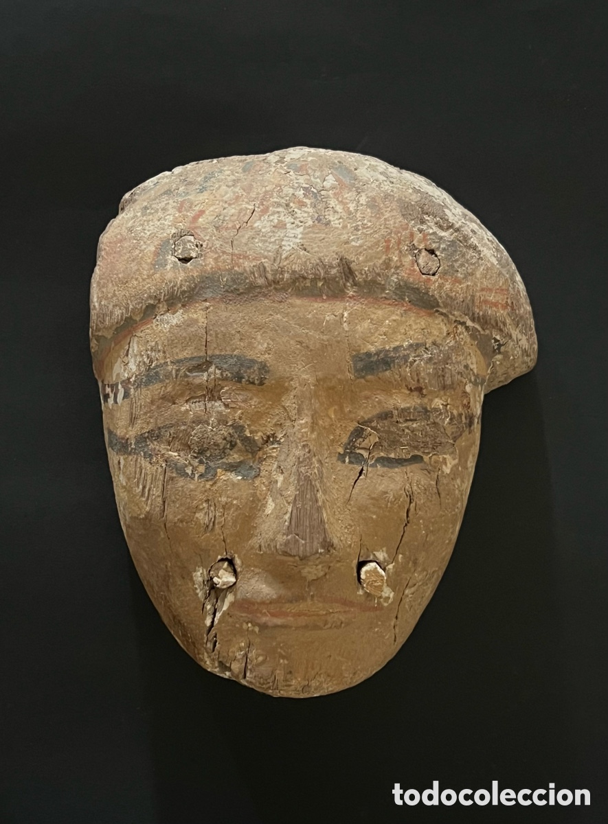 Antig&uuml;edades: M&aacute;scara mortuoria de madera - Foto 4