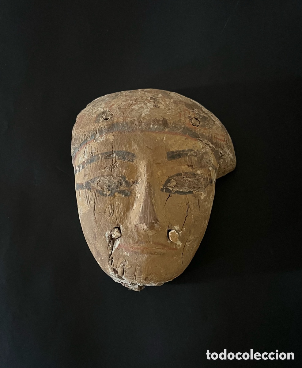 Antig&uuml;edades: M&aacute;scara mortuoria de madera - Foto 5