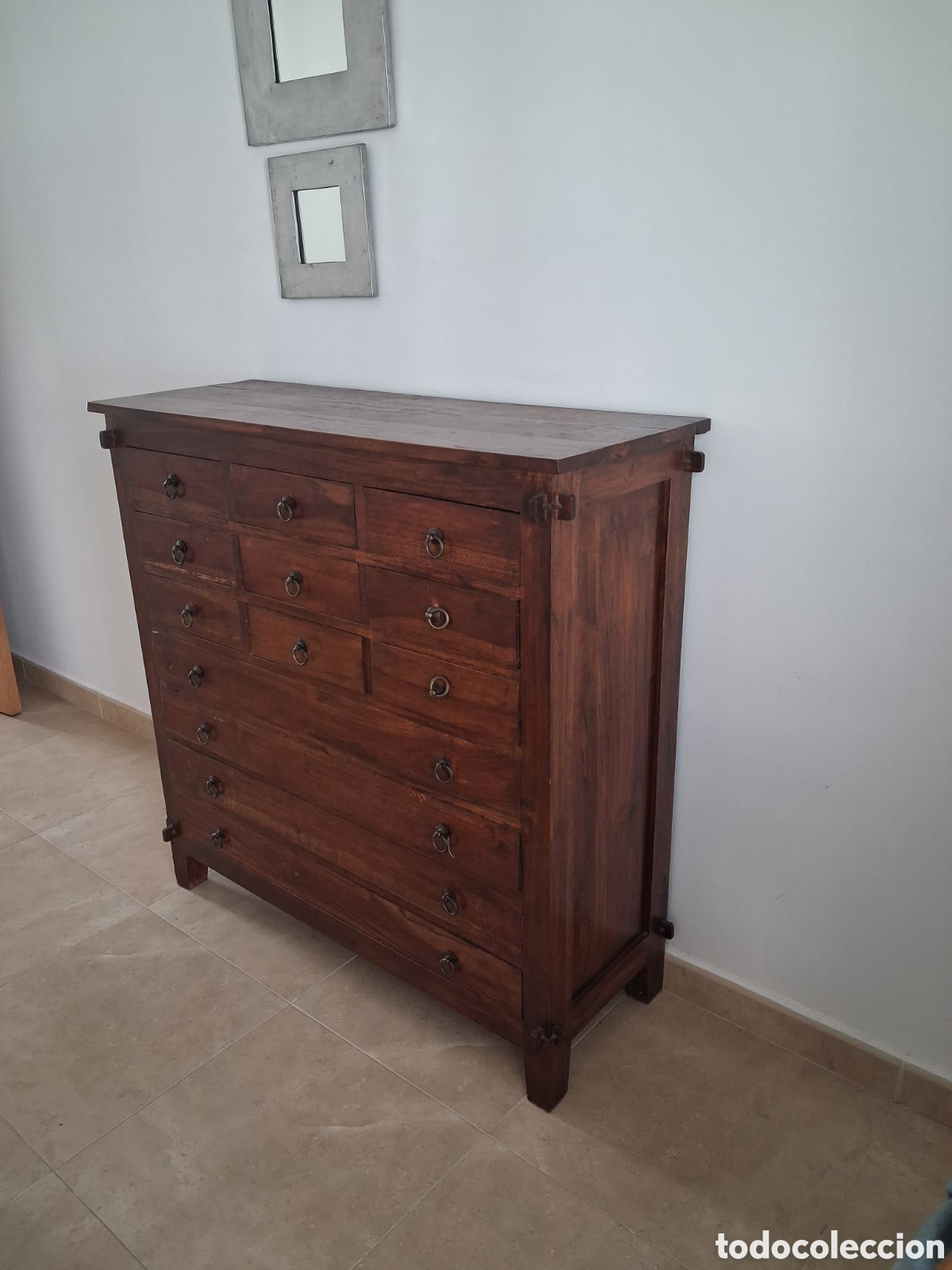 Antig&uuml;edades: Secreter/ Comoda Maciza de teka - Foto 7