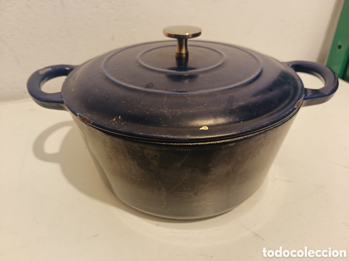 Antig&uuml;edades: olla de hierro marca lasera