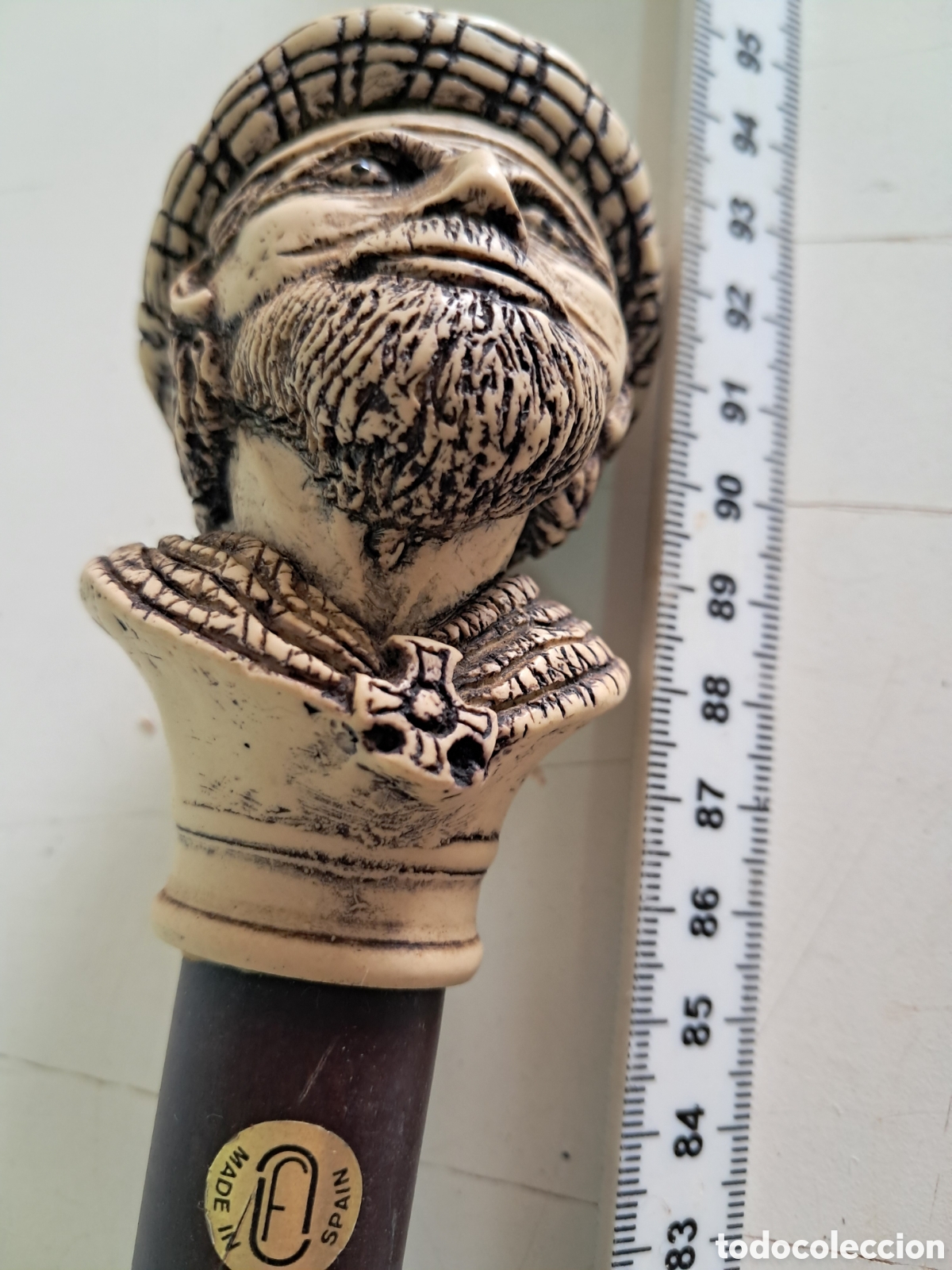 Antig&uuml;edades: Bast&oacute;n antiguo con mango de personaje Escoc&eacute;s - Foto 4