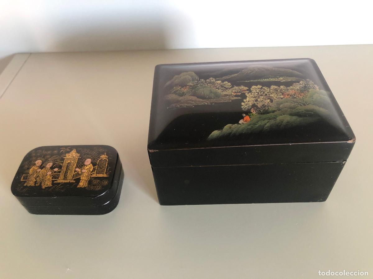 Antig&uuml;edades: Cajas orientales lacadas en negro - Foto 1