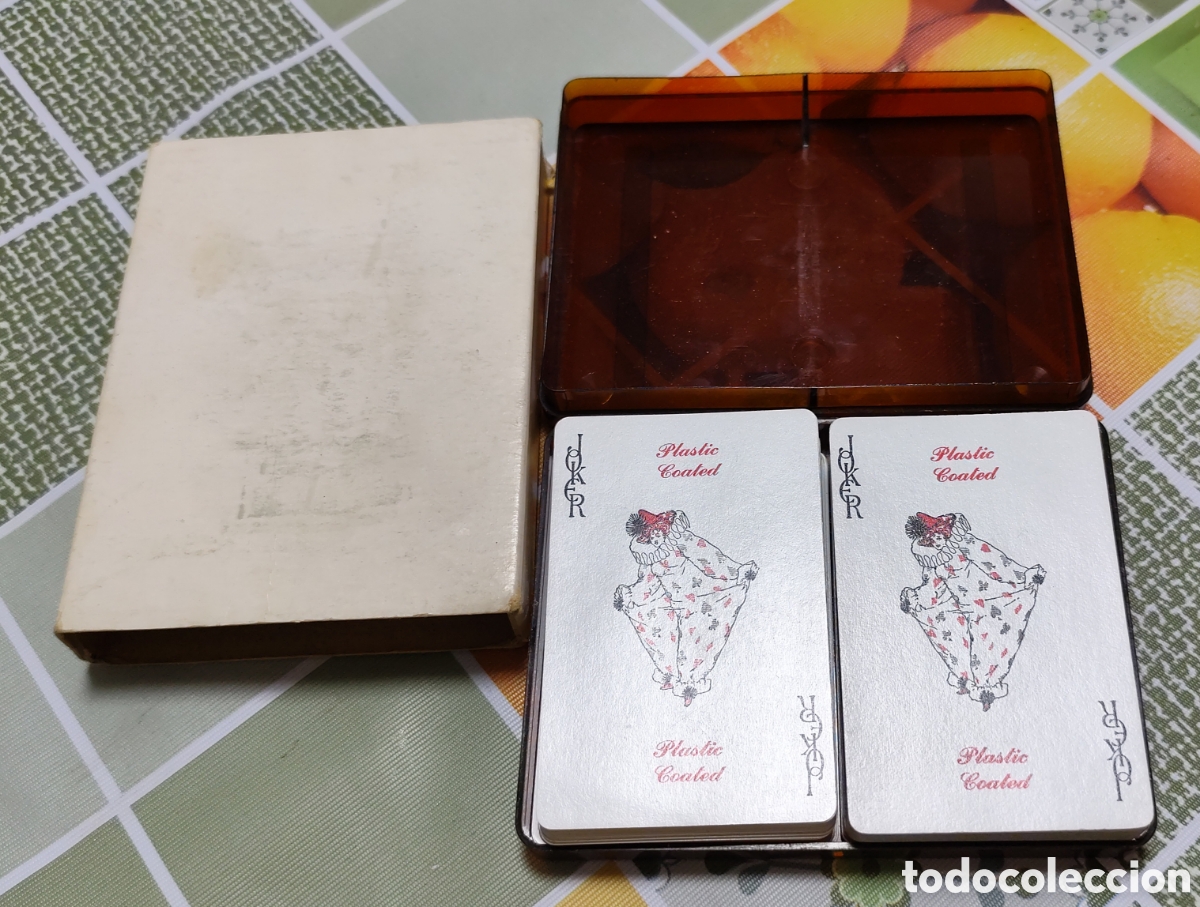 Antig&uuml;edades: Set Doble Baraja Cartas Vintage ZIPPO(A&ntilde;os 60-70)