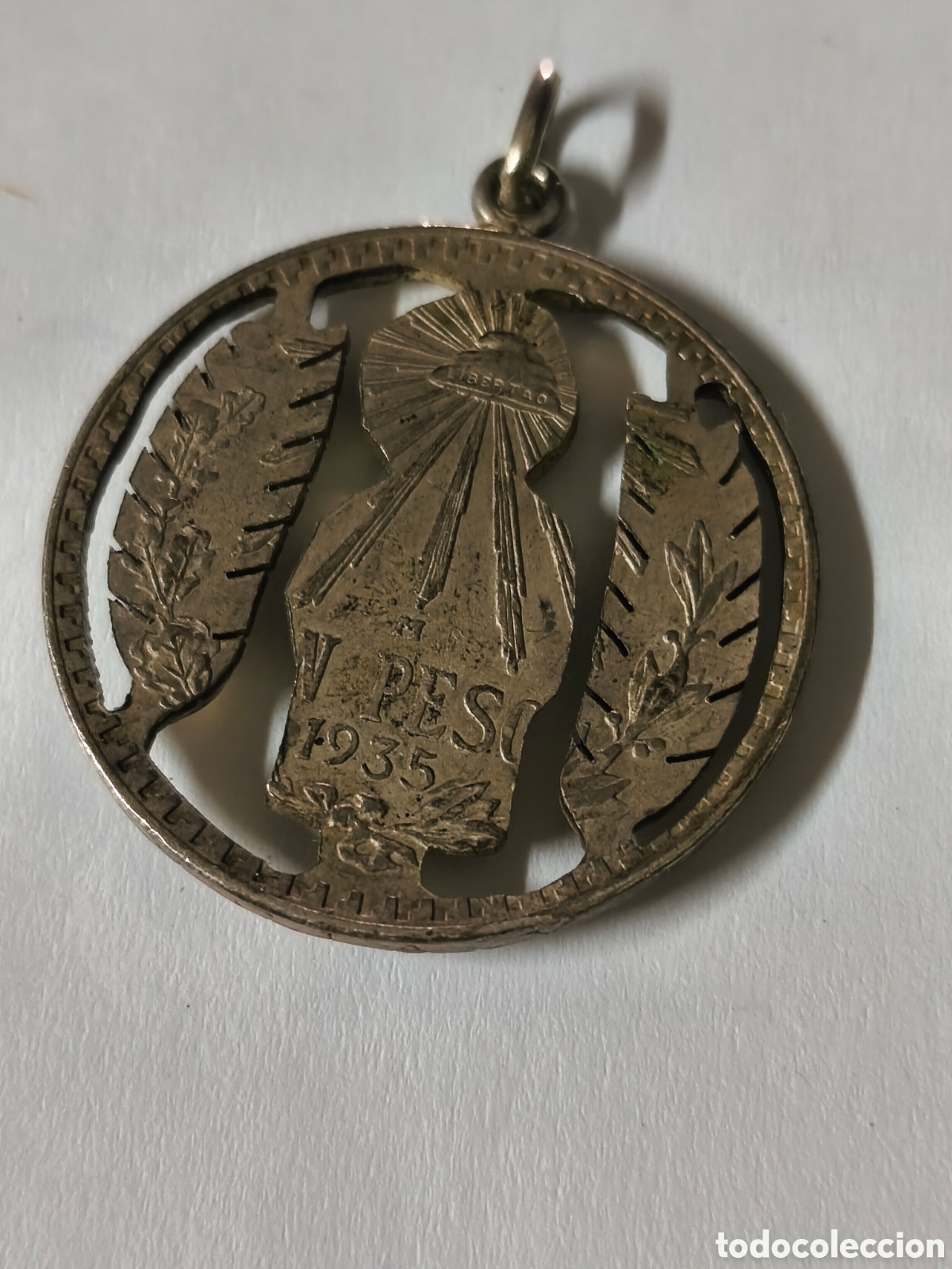 Antig&uuml;edades: Antigua Medalla Moneda Recortada - Foto 2