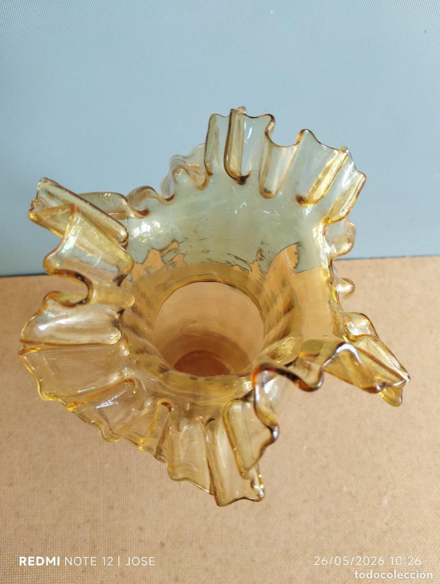 Antig&uuml;edades: Antiguo florero de cristal -606 - Foto 2