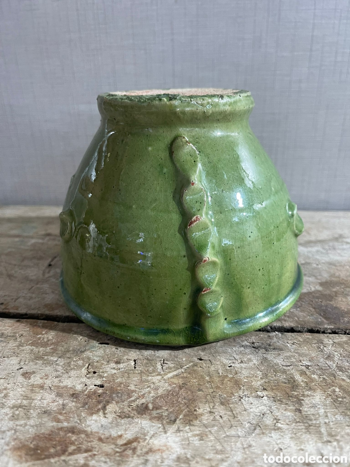 Antig&uuml;edades: Mortero chinchilla verde - Foto 2