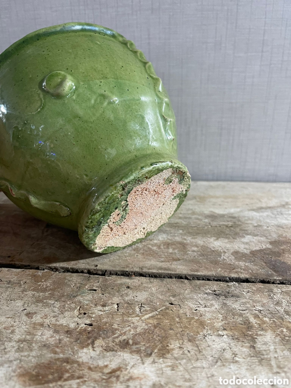 Antig&uuml;edades: Mortero chinchilla verde - Foto 4