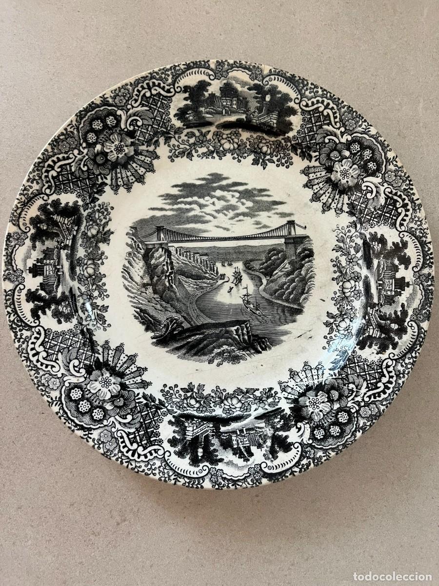 Antiques: Plato antiguo Puente de Clifton La Cartuja