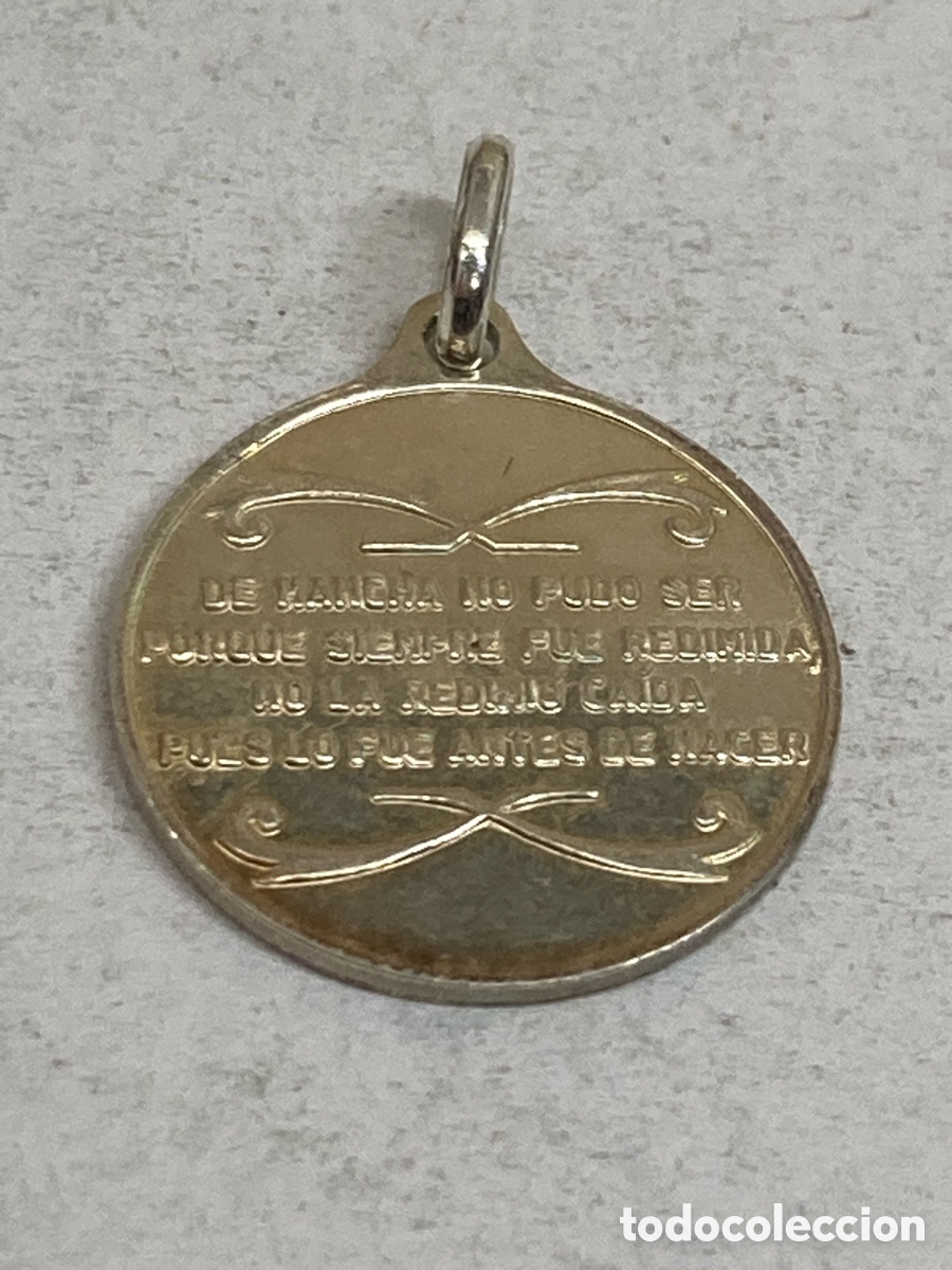 Antig&uuml;edades: Medalla de plata religiosa C594 - Foto 2