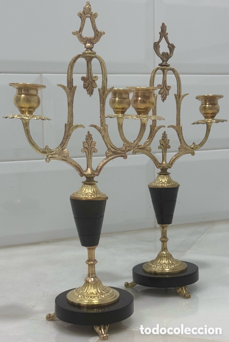 Antig&uuml;edades: ANTIGUOS CANDELABROS FRANCESES SIGLO XIX