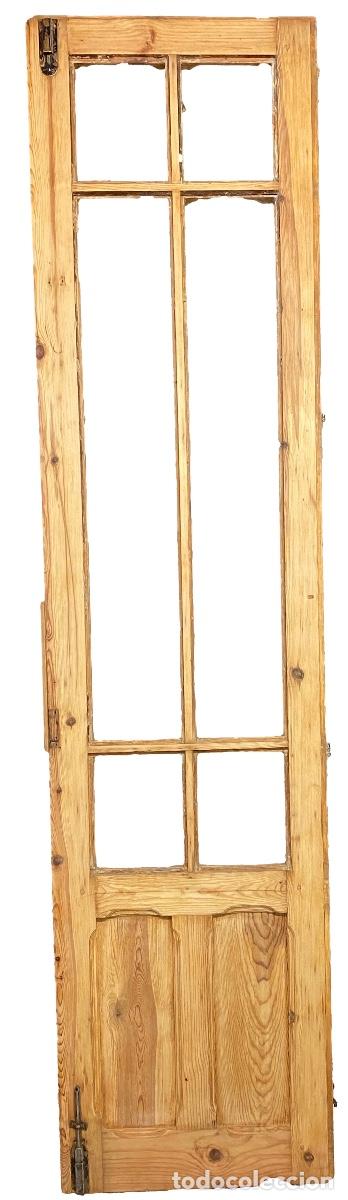 Antig&uuml;edades: Puerta antigua de pino restaurada - Foto 2