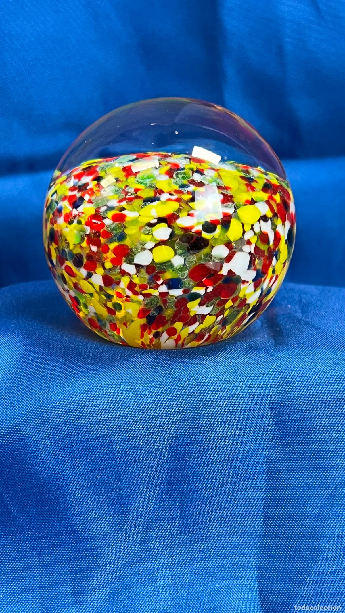 Antig&uuml;edades: INTERESANTE PISAPAPELES VINTAGE EN CRISTAL MURANO 381 GR