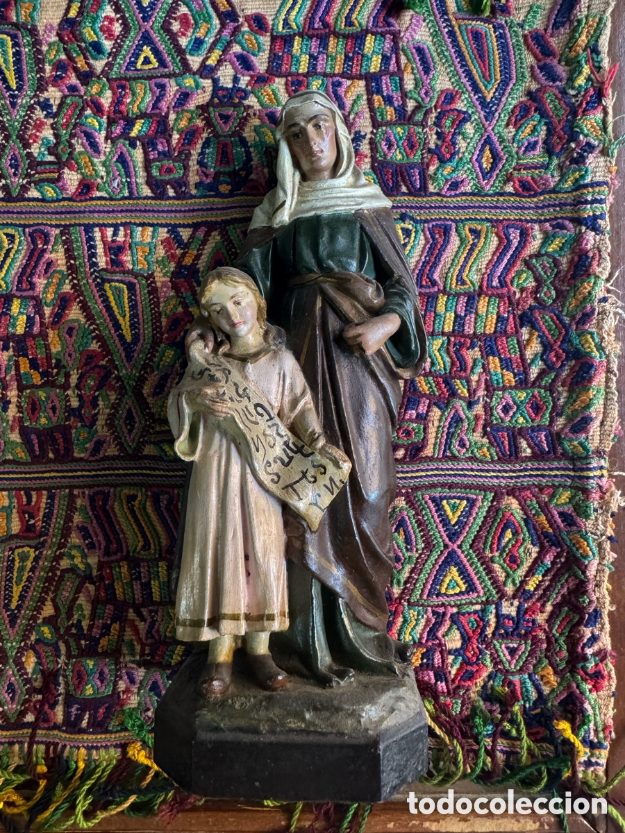 Antig&uuml;edades: Figura religiosa Olot virgen y ni&ntilde;a