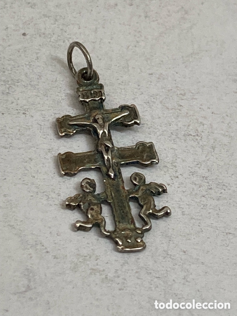 Antiguidades: Cruz de plata religiosa C594