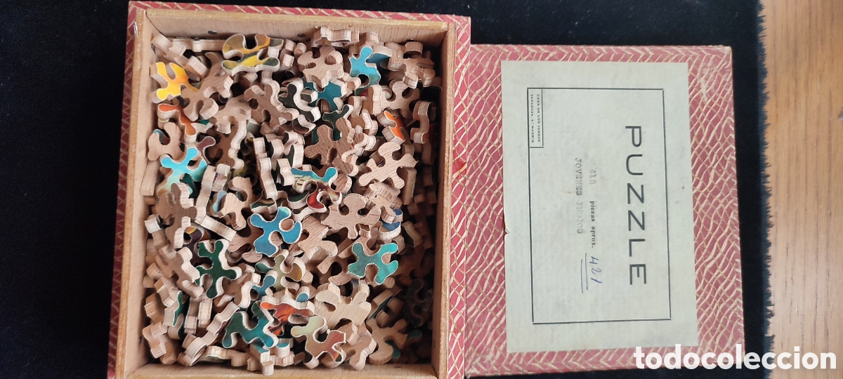 Antig&uuml;edades: Antiguo puzzle de madera 421 piezas J&oacute;venes indios