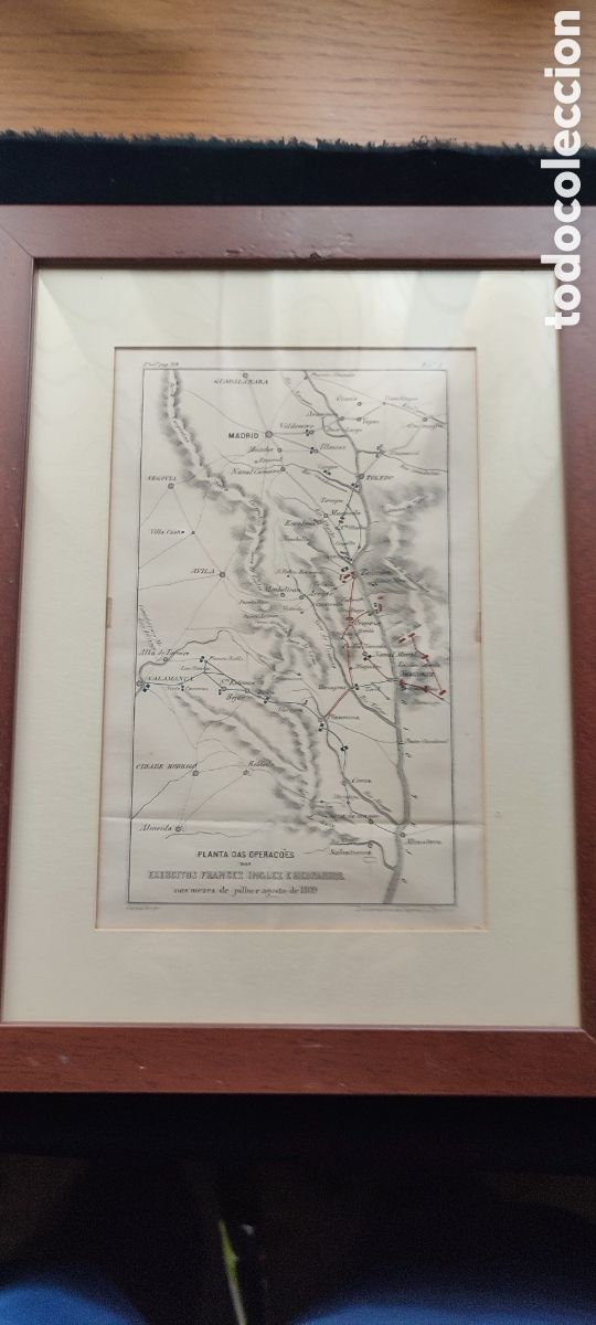 Antig&uuml;edades: Plano de las operaciones de los Ej&eacute;rcitos Franc&eacute;s, Ingl&eacute;s y Espa&ntilde;ol en julio y agosto de 1809