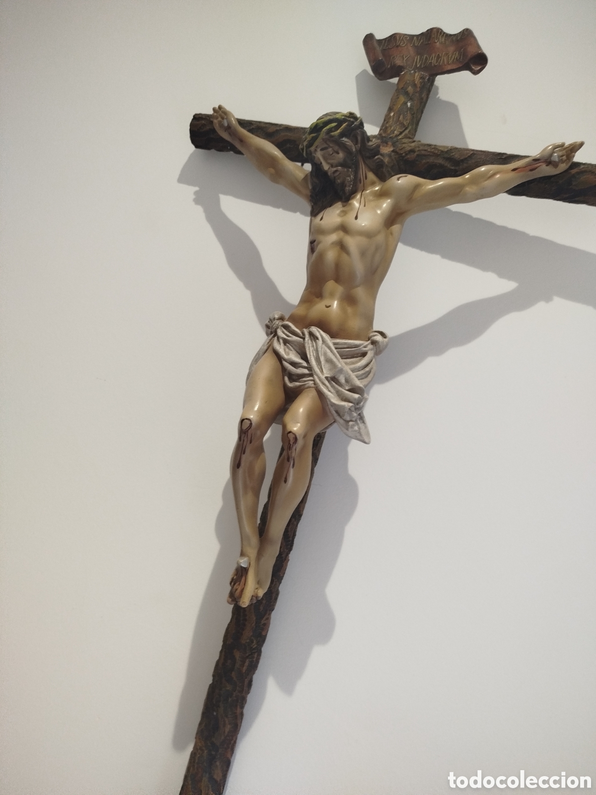 Antig&uuml;edades: Crucificado d&eacute; gran tama&ntilde;o antiguo
