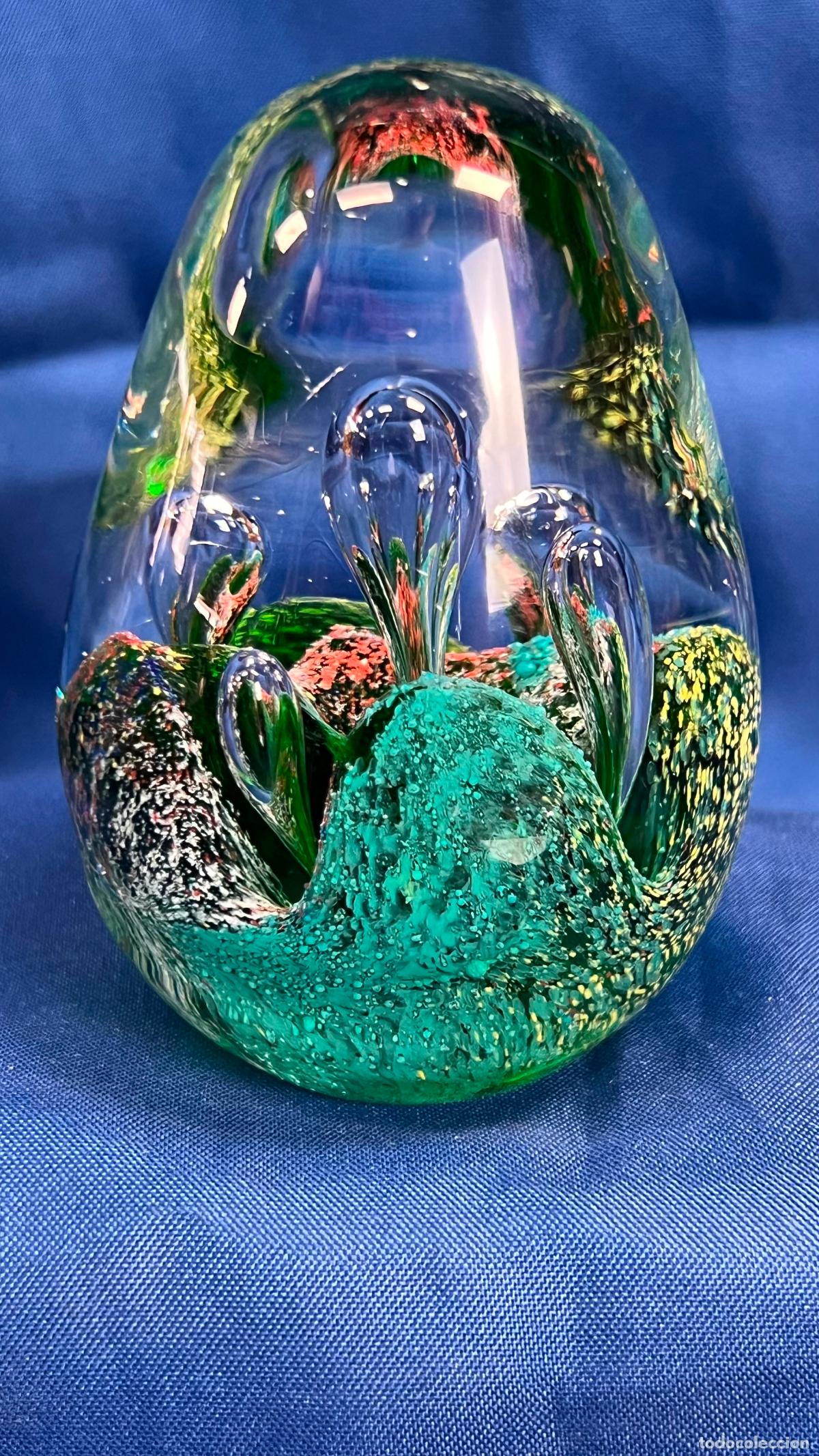 Antig&uuml;edades: INTERESANTE PISAPAPELES VINTAGE EN CRISTAL MURANO 380 GR