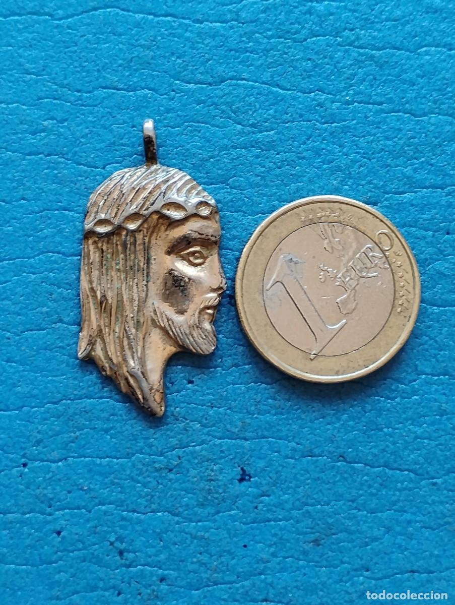 Antig&uuml;edades: ANTIGUO COLGANTE MEDALLA CABEZA DE CRISTO