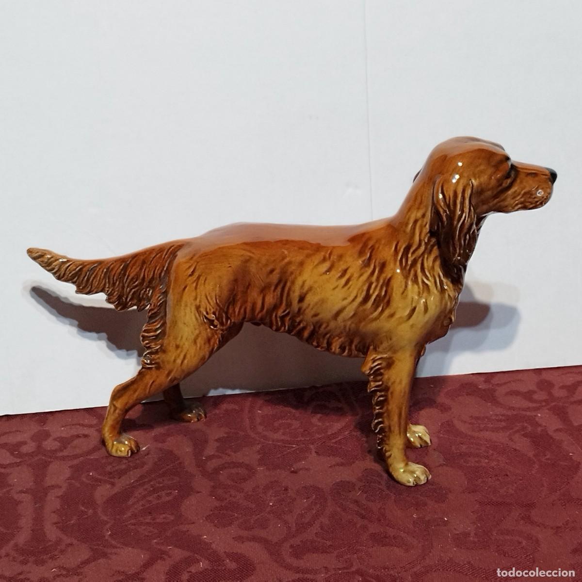 Antig&uuml;edades: FIGURA PERRO SETTER IRLANDES PORCELANA ALEMANA GOEBEL