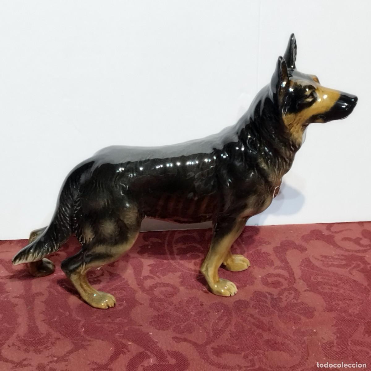Antig&uuml;edades: FIGURA PERRO PASTOR ALEMAN PORCELANA ALEMANA GOEBEL