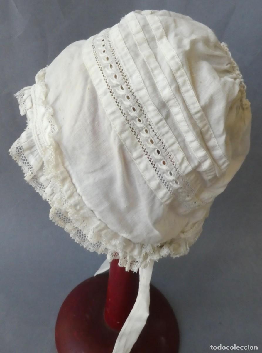 Antig&uuml;edades: ANTIGUO GORRO DE ENCAJE PPIO.S.XX - Foto 4