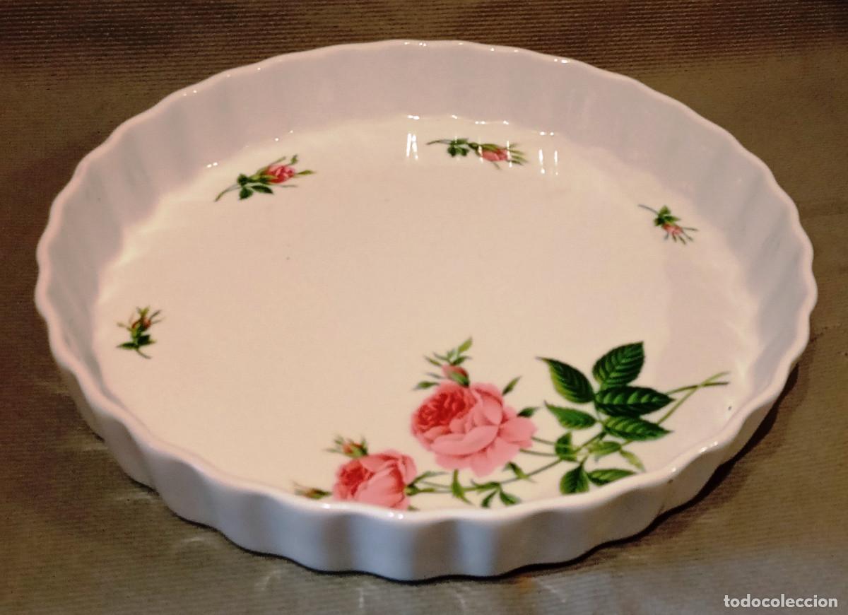 Antig&uuml;edades: Fuente Quiche Porcelana Christineholm Flores