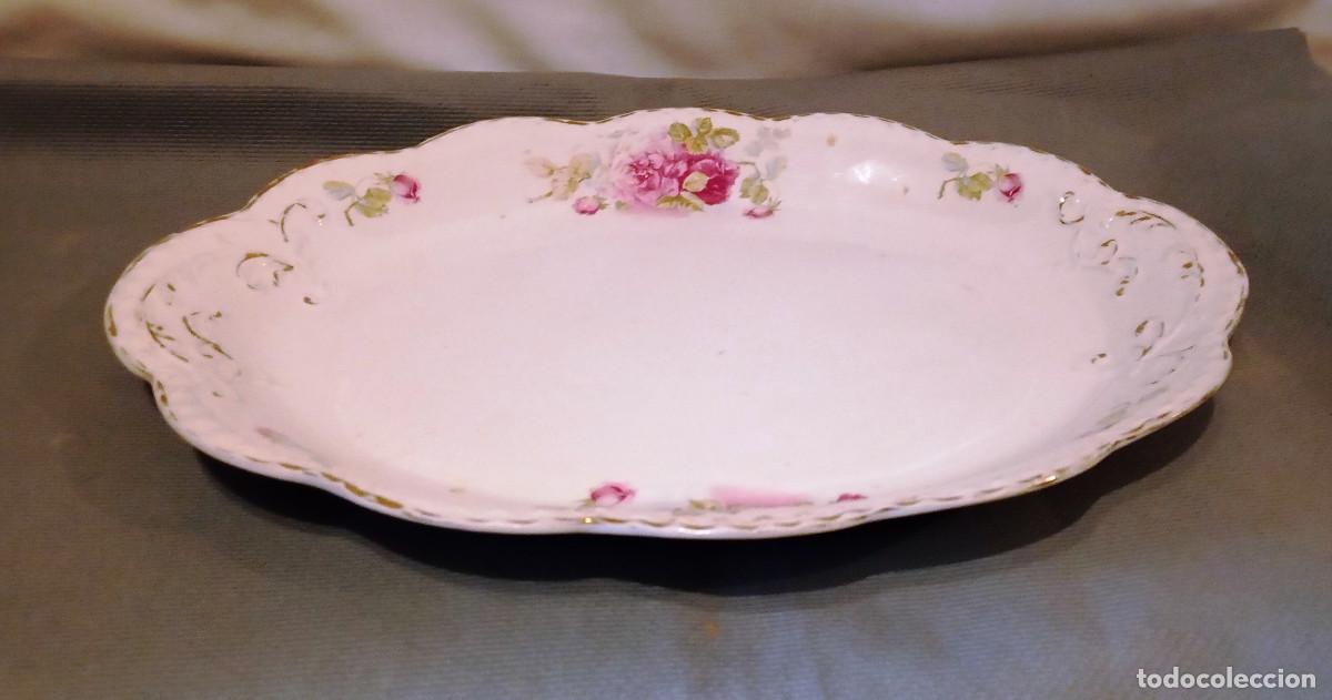 Antig&uuml;edades: Fuente ovalada porcelana Johnson Bros. Elegante fuente ovalada de porcelana de la marca Johnson Bros