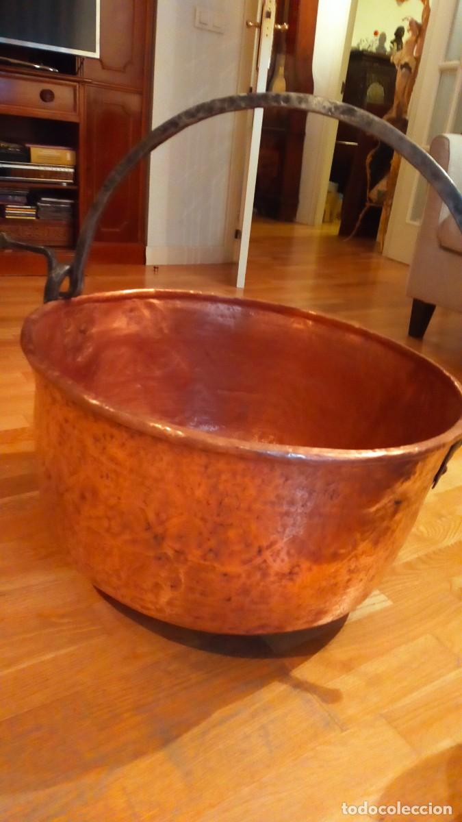 Antig&uuml;edades: CALDERO DE COBRE SEL SIGLO XIX