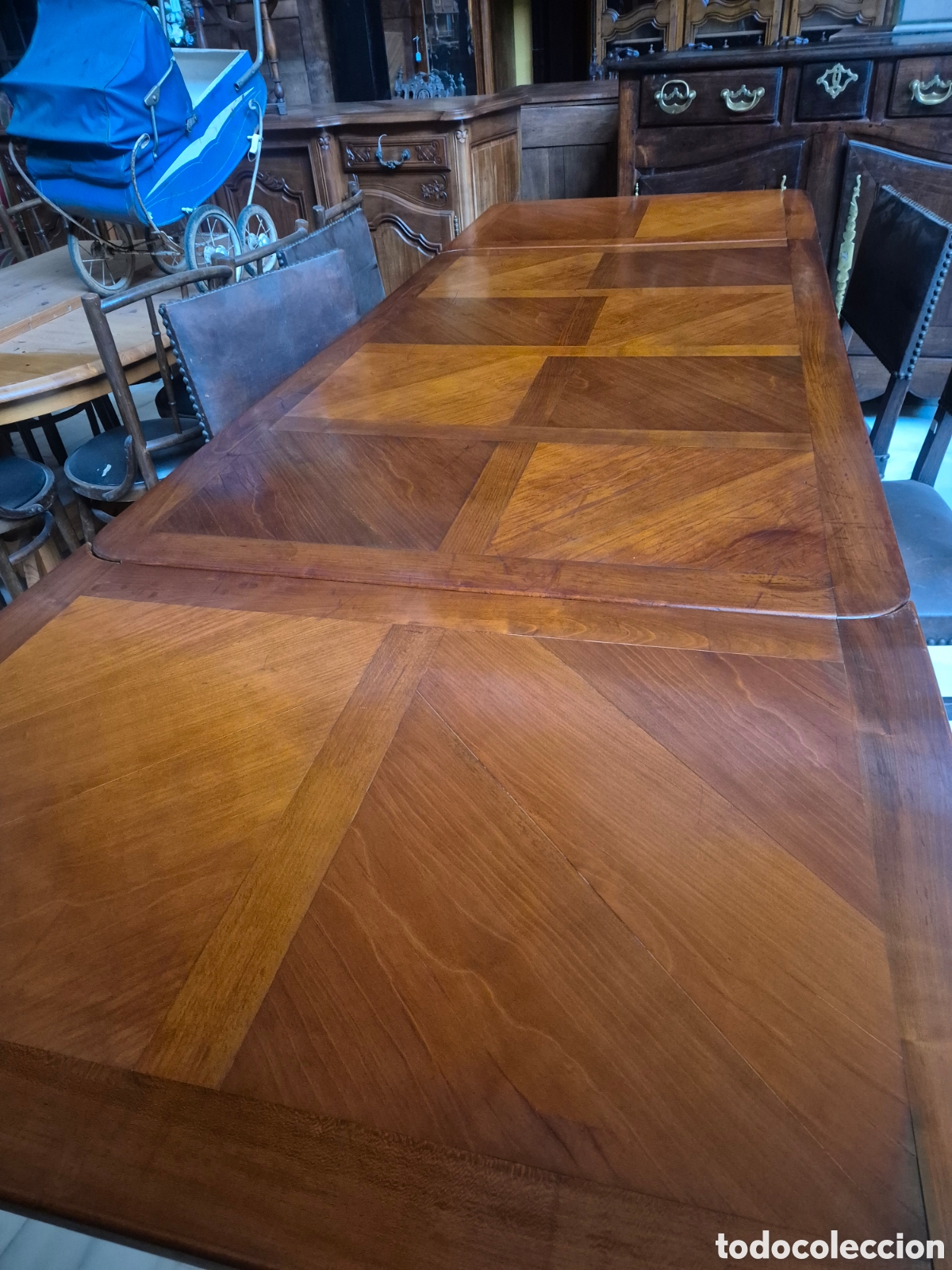 Antig&uuml;edades: Mesa estilo Luis 15 de casta&ntilde;o macizo - Foto 6