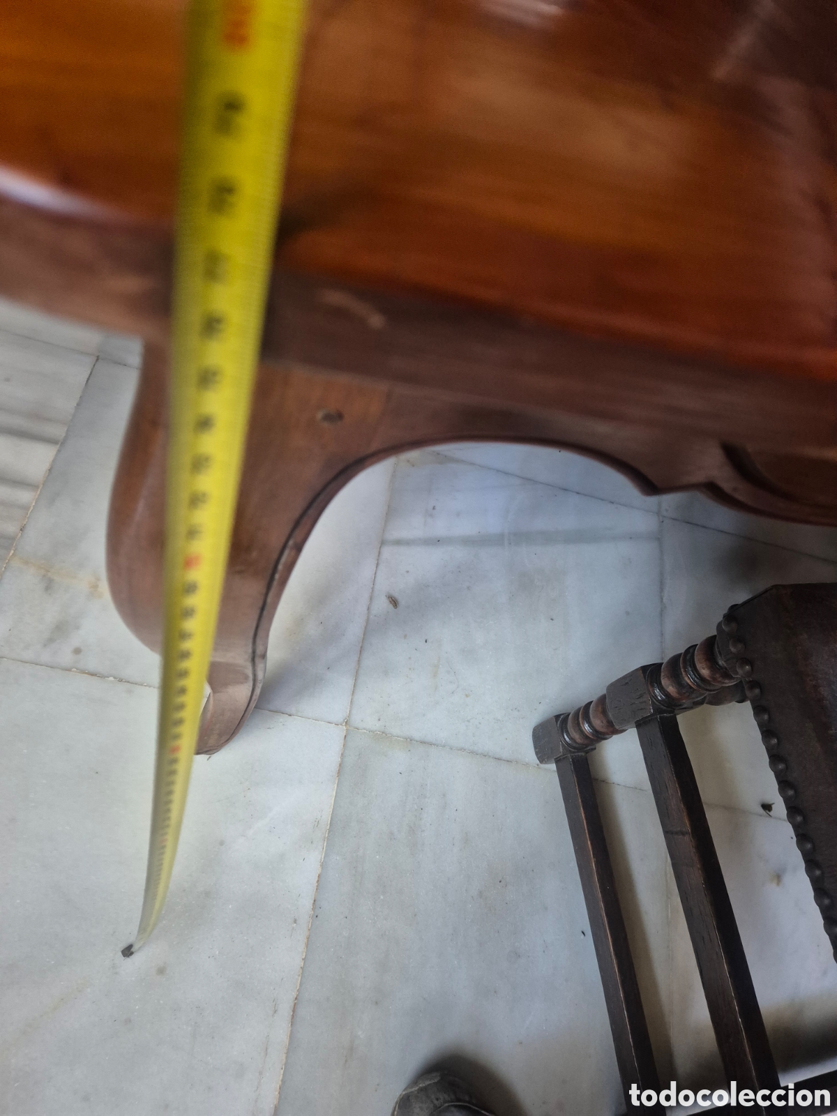 Antig&uuml;edades: Mesa estilo Luis 15 de casta&ntilde;o macizo - Foto 7