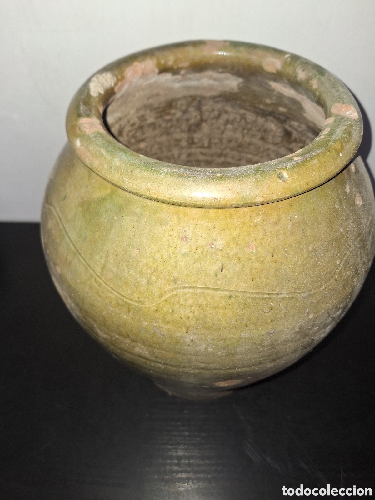 Antig&uuml;edades: Tinaja verde de terracota - Foto 2