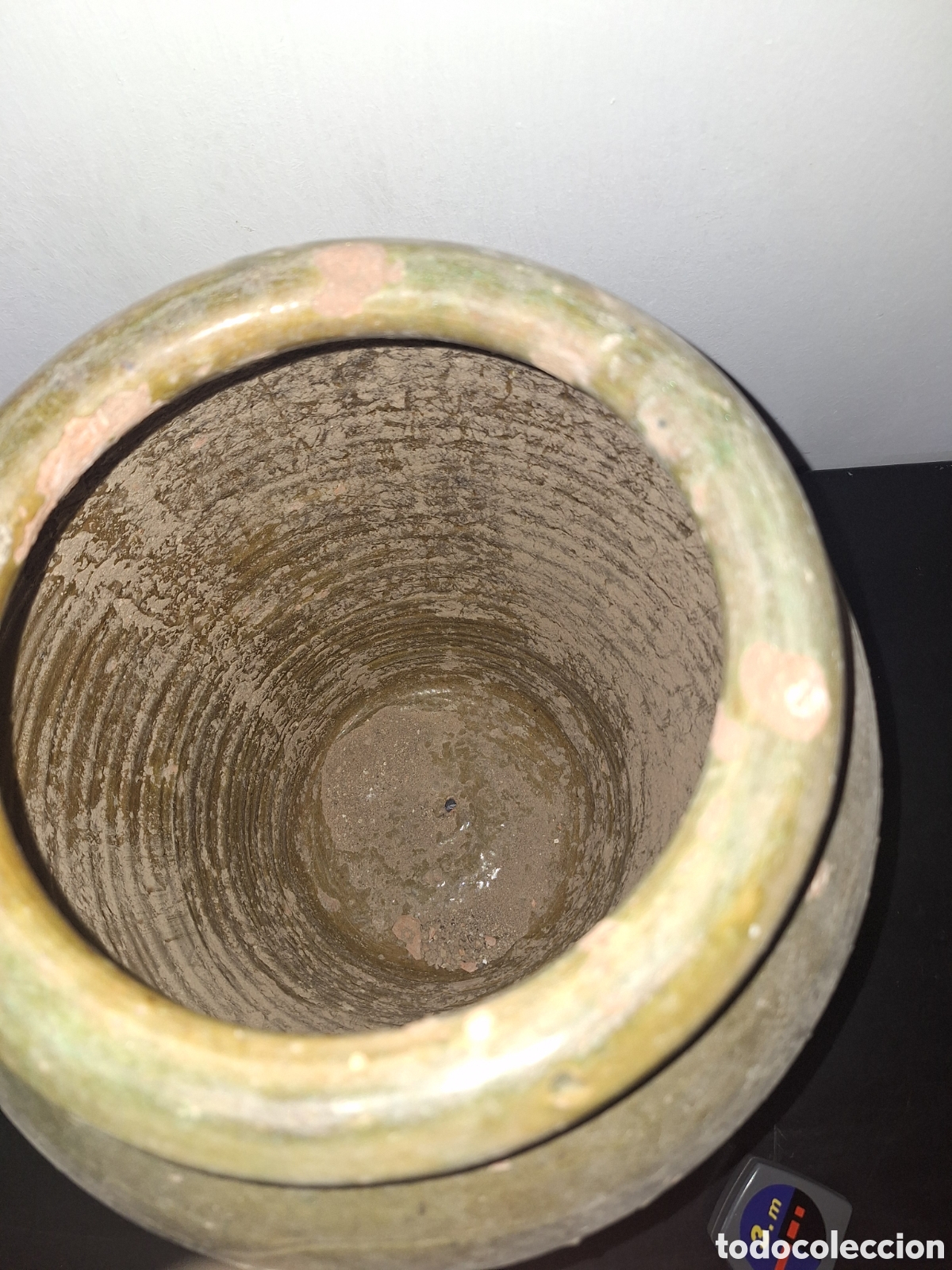 Antig&uuml;edades: Tinaja verde de terracota - Foto 3