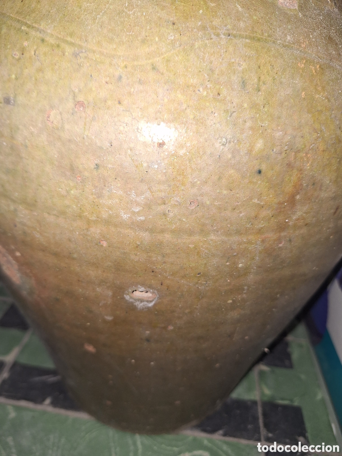 Antig&uuml;edades: Tinaja verde de terracota - Foto 5