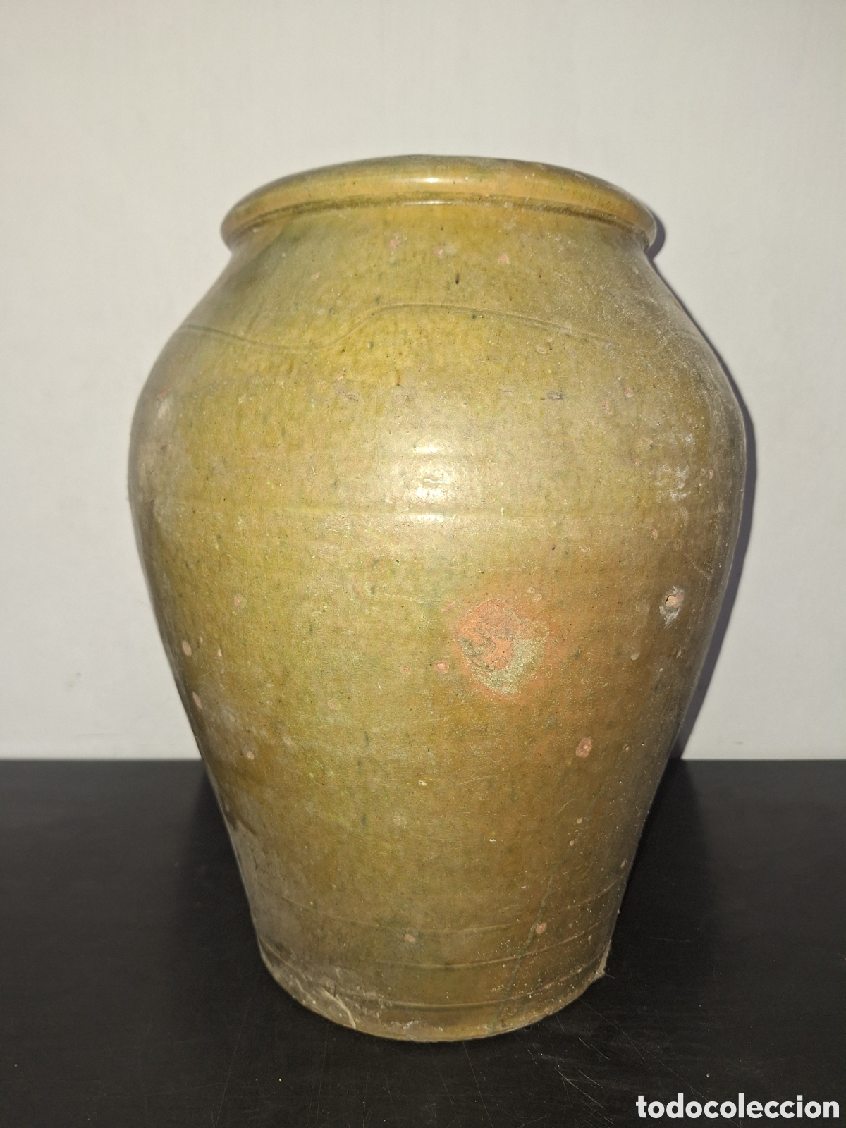 Antig&uuml;edades: Tinaja verde de terracota - Foto 1