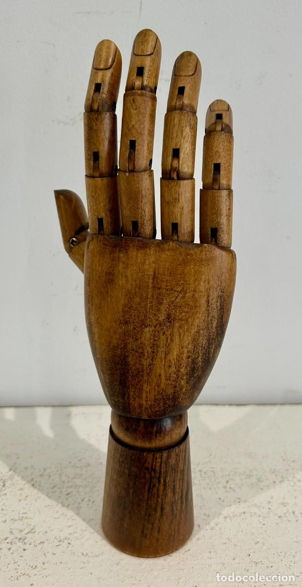Antig&uuml;edades: Modelo de mano articulada en madera - Foto 1