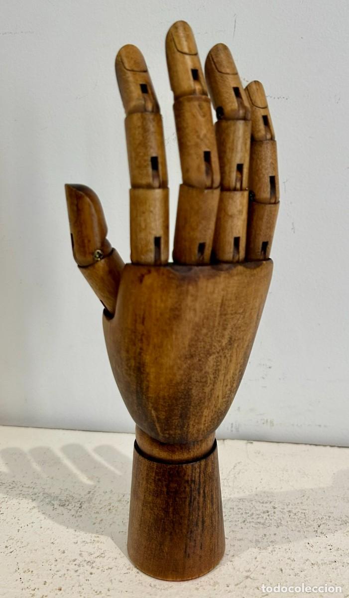 Antig&uuml;edades: Modelo de mano articulada en madera - Foto 3