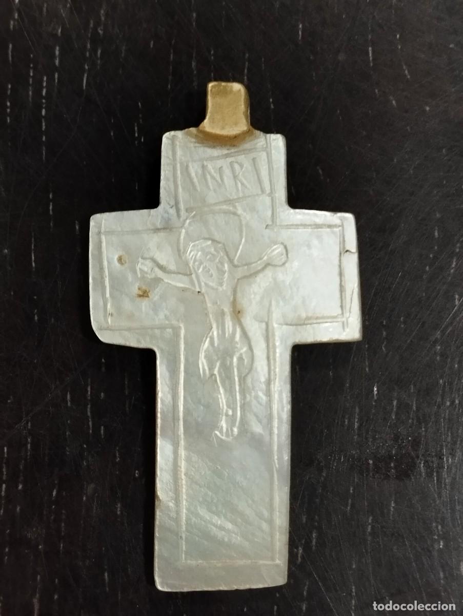 Antig&uuml;edades: CRUZ DE N&Aacute;CAR TALLADA A MANO, S. XIX
