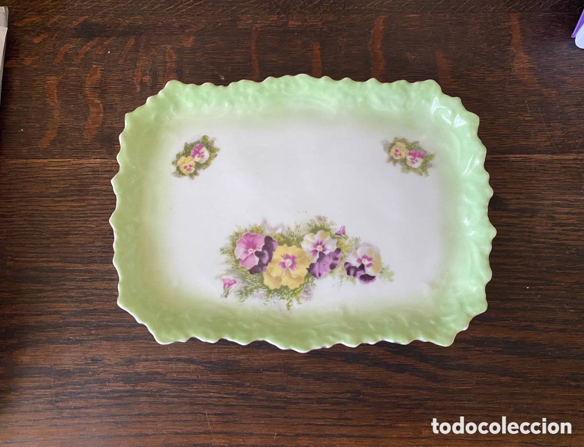Antig&uuml;edades: Antiguo plato , bandeja de porcelana