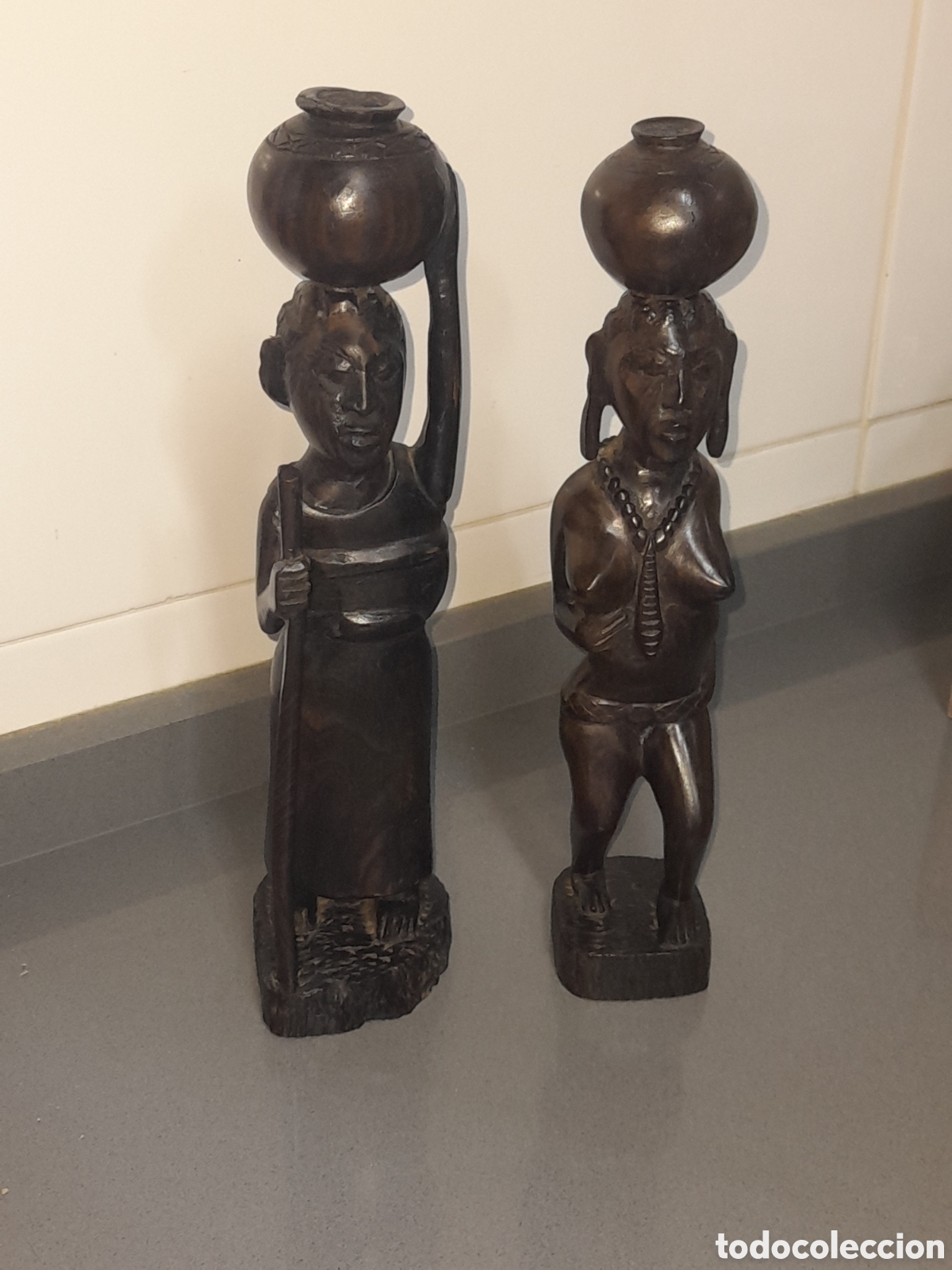 Antig&uuml;edades: Pareja de tallas africanas