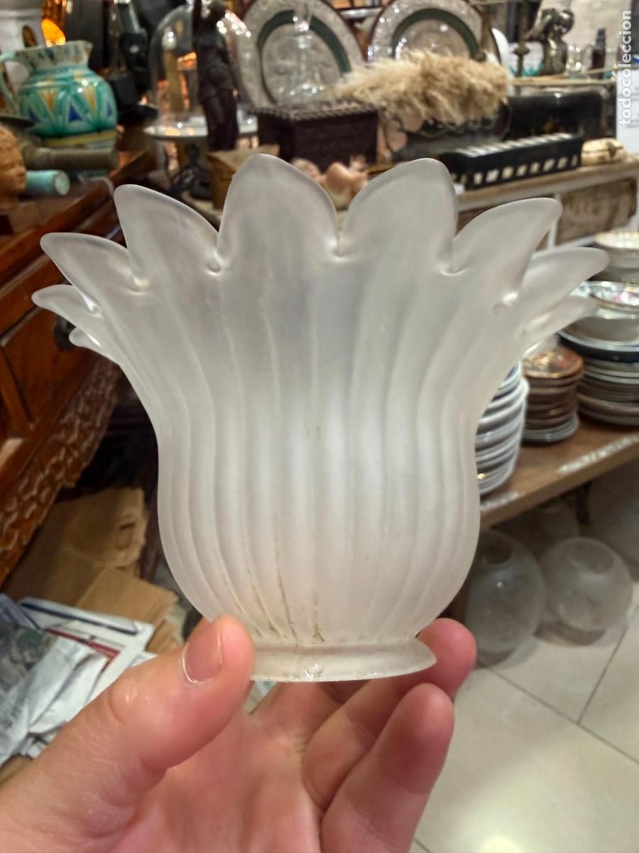 Antig&uuml;edades: TULIPA DE CRISTAL - MEDIDA 9,5X15 CM Y 5,5 CM DE BOCA